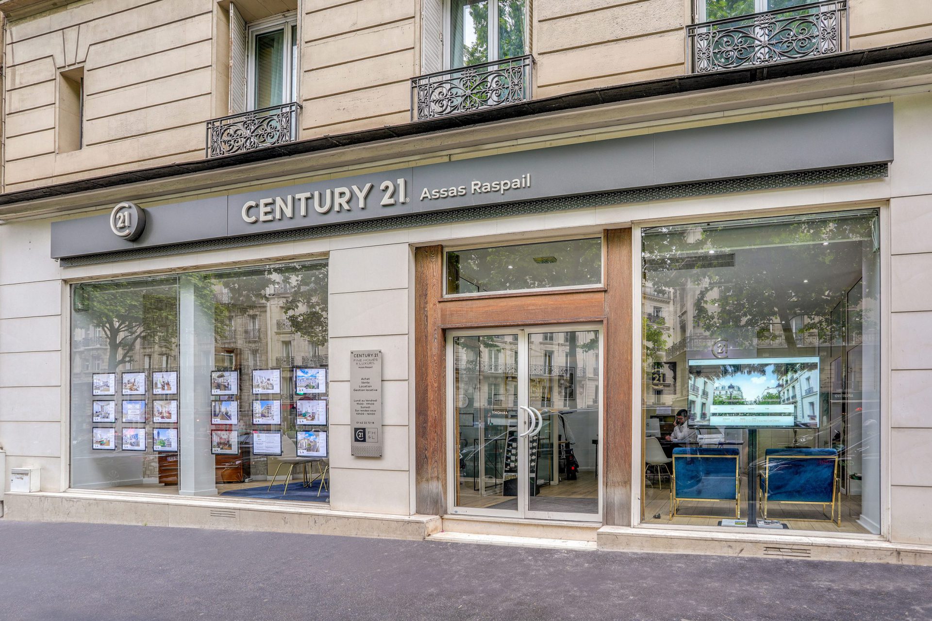 Façade CENTURY 21 Assas Raspail