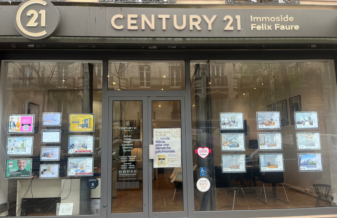 Façade CENTURY 21 Immoside Felix Faure