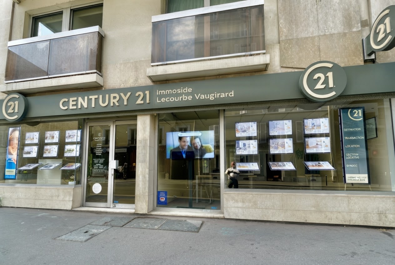 Façade CENTURY 21 Immoside Lecourbe