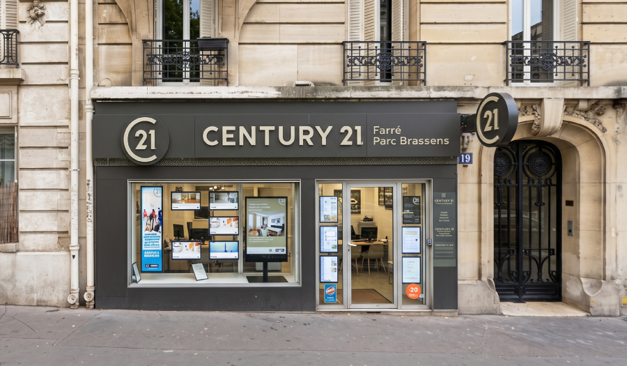 Façade CENTURY 21 AGIMMO Parc Brassens