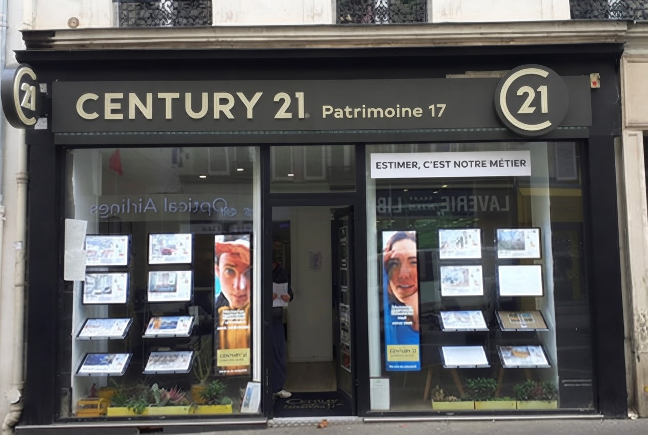 Façade CENTURY 21 Patrimoine 17 Batignolles